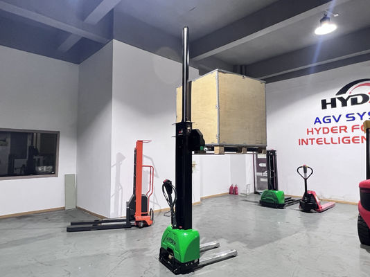 Yellow 1000kgs Electric Pallet Stacker Van Truck Self Loading Stacker 1.3m 1.6m Forklift