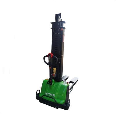 1500kgs 1.65m Full Electric Self Loading Stacker with 2110X850X2070MM Size and Lifting