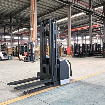 AC Motor Electric Stacker 2000kgs Loading 5.5m Lifting Height Standing for Heavy Duty