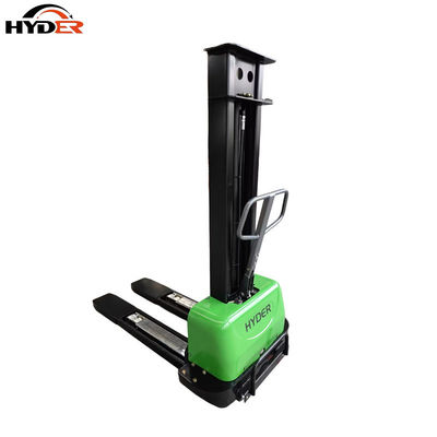 DC Motor Semi Electric Self Loading Stackers with Lifting Height From 800mm to 1600mm