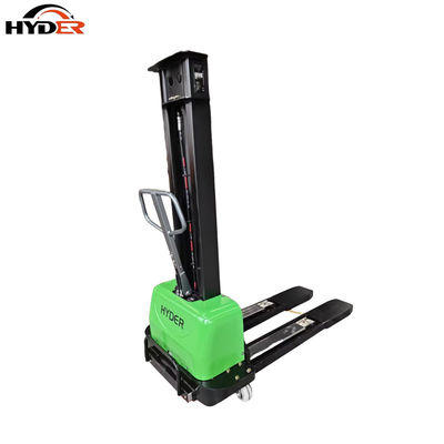 DC Motor Semi Electric Self Loading Stackers with Lifting Height From 800mm to 1600mm