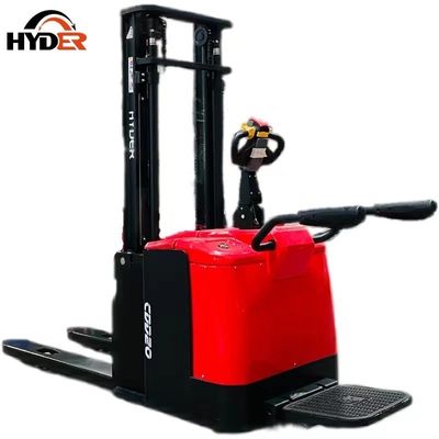 Htb15 1.5t Stacker Small Turning Radius Stand on Type Electric Pallet Stacker 1500kg