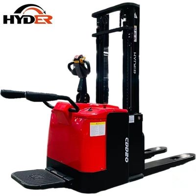 Htb15 1.5t Stacker Small Turning Radius Stand on Type Electric Pallet Stacker 1500kg