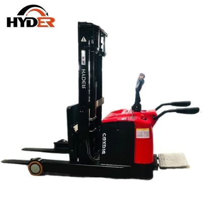 Hyder 1.5ton Electric Pallet Stacker with Small Reach and Battery Standing Forklift
