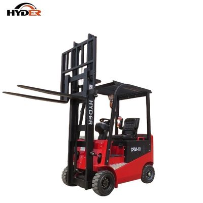 1.0t 4 Wheel Electric Counterbalance Forklift with and Tilt Control Lifting Height 3m