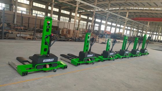 Wide Legs Self Loading Stacker for Warehouse Powered by Battery and DC Motor