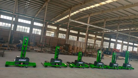 Wide Legs Self Loading Stacker for Warehouse Powered by Battery and DC Motor