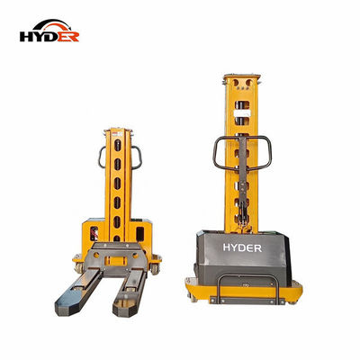 1150mm Fork Length Manual Drive 1.3m Self Loading Pallet Stacker with 500kg Capacity