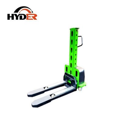 1150mm Fork Length Manual Drive 1.3m Self Loading Pallet Stacker with 500kg Capacity