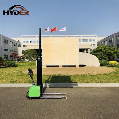 1.0t Full Electric Self Loading Stacker Forklift for Warehouse Load center 400 DC Motor