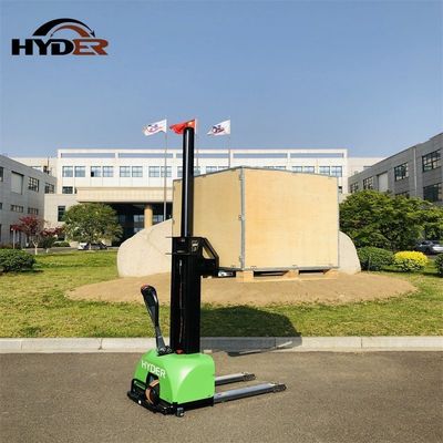 1.0t Full Electric Self Loading Stacker Forklift for Warehouse Load center 400 DC Motor