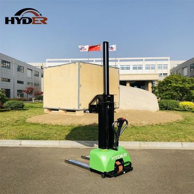 1.0t Full Electric Self Loading Stacker Forklift for Warehouse Load center 400 DC Motor