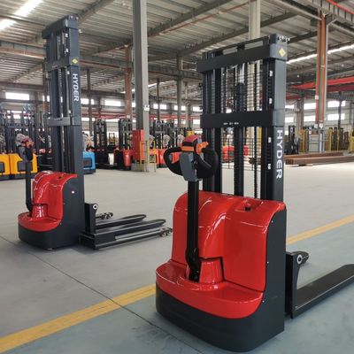 Electric Walkie Stacker Forklift Truck Warehouse Equipment with 500mm Load Center