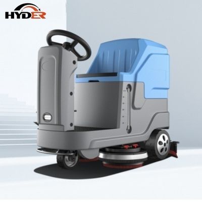 Industrial Automatic Ride-on Electric Floor Scrubber for Cleaning in Yellow/Red/Blue