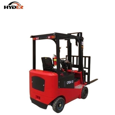 1.0t 4 Wheel Electric Counterbalance Forklift with and Tilt Control Lifting Height 3m