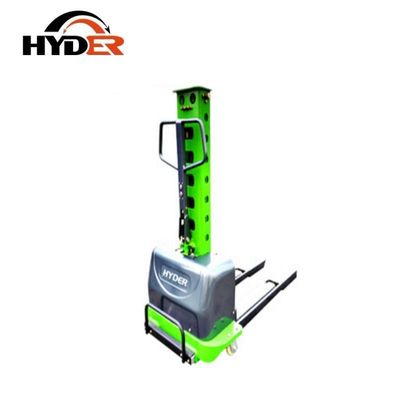 1150mm Fork Length Manual Drive 1.3m Self Loading Pallet Stacker with 500kg Capacity